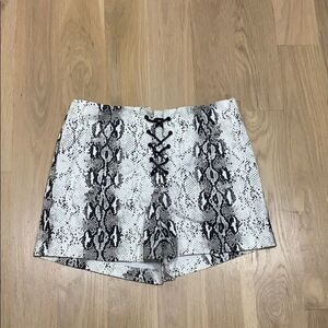 Snakeskin shorts 